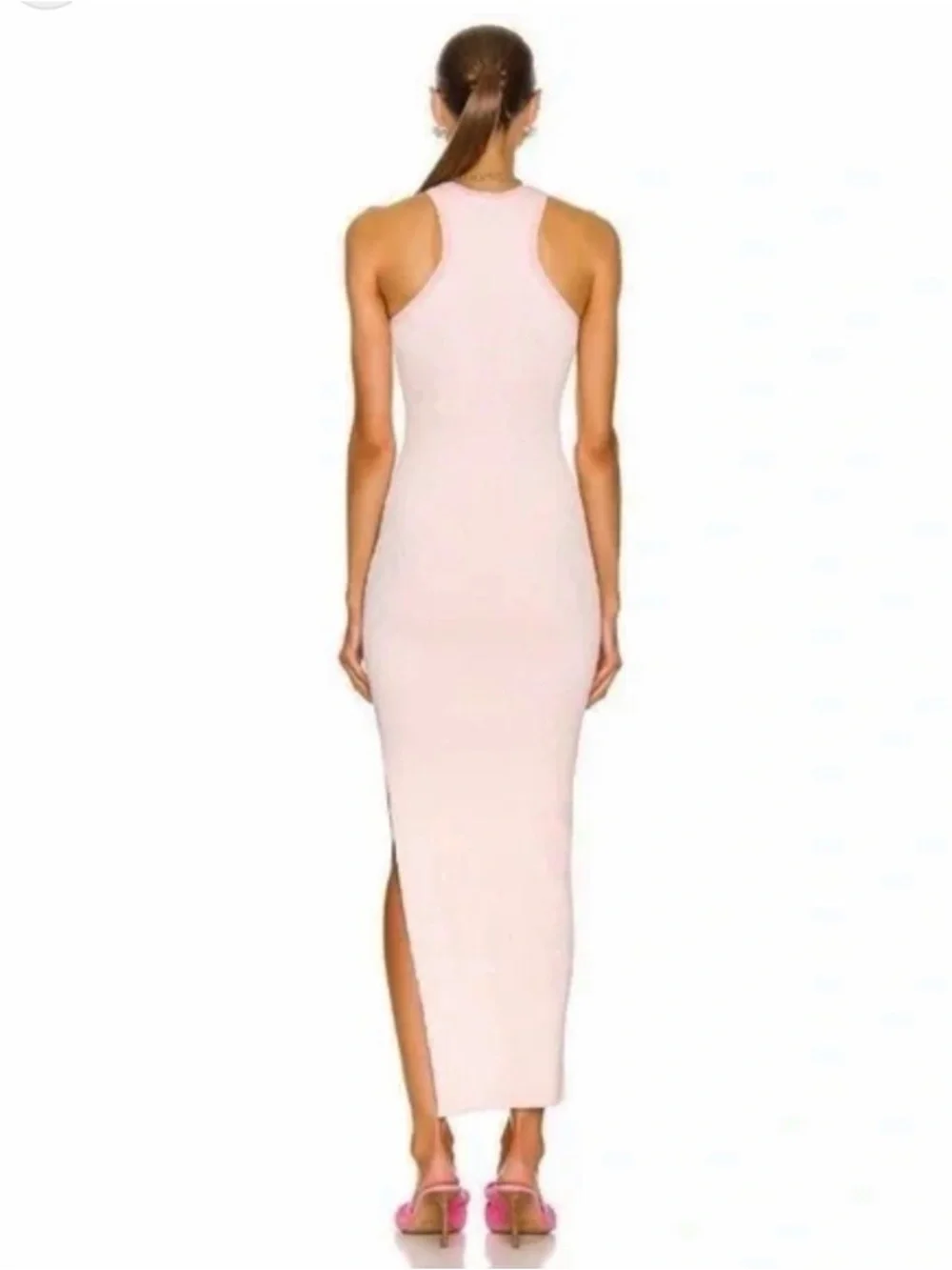 SER.O.YA Jill Rib Knit Maxi Dress in Light Pink - Picture 10 of 10